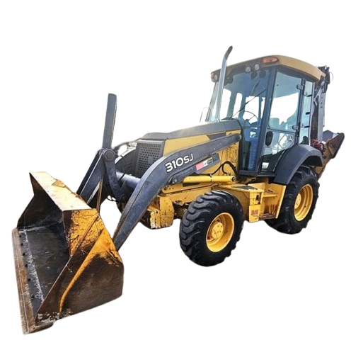 John Deere 310SJ backhoe loader available for rent at Black Hills Equipment Rentals in Spearfish, SD.