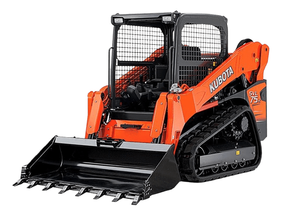 Kubota SVL75 tracked skid steer loader available for rent at Black Hills Equipment Rentals in Spearfish, SD.