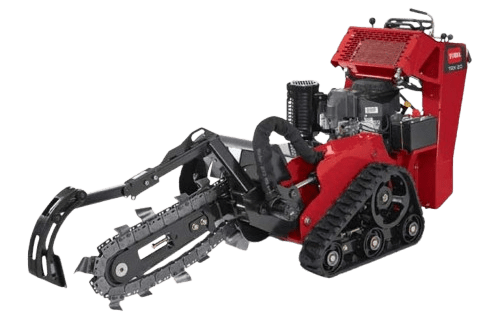 Toro TRX20 walk-behind trencher with trailer available for rent at Black Hills Equipment Rentals in Spearfish, SD.